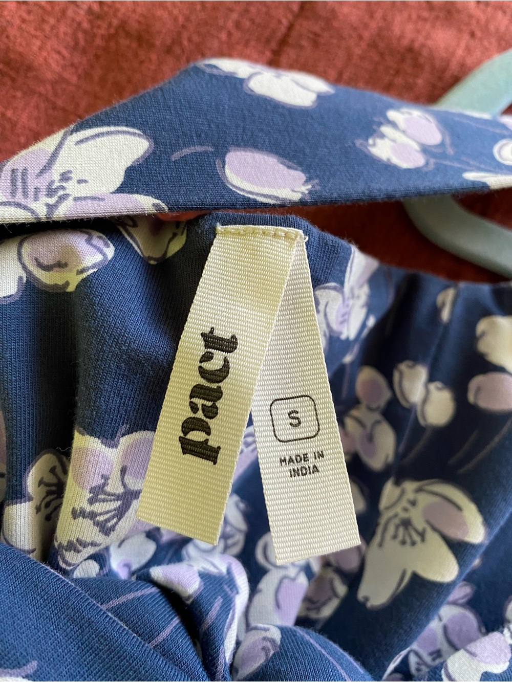 Pact Navy Blue Floral Tie-back Dress with White Blossoms - Picture 2 of 6